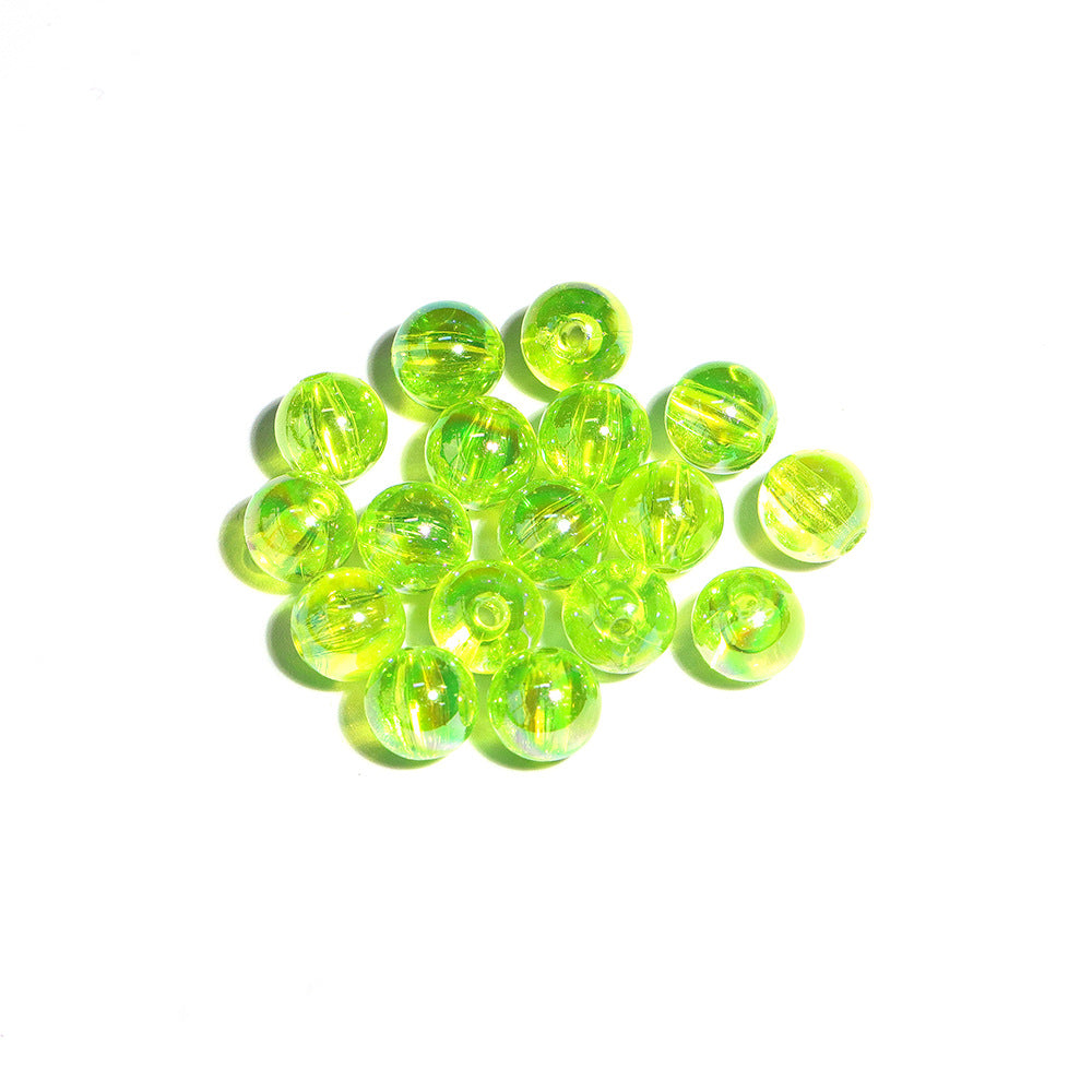 7.5mm Acrylic Color round Beads Plating AB Loose Beads Handmade diy Ornament Compiled Materials Accessories Wholesale