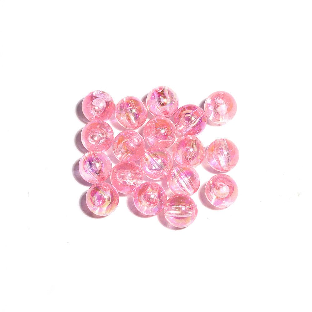 7.5mm Acrylic Color round Beads Plating AB Loose Beads Handmade diy Ornament Compiled Materials Accessories Wholesale
