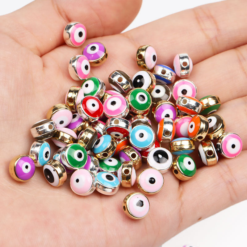 8mm Phnom Penh Resin Eye Beads Demon Eye Straight Hole Fish Eye Beads Children's Bracelet Beads diy Ornament Accessories