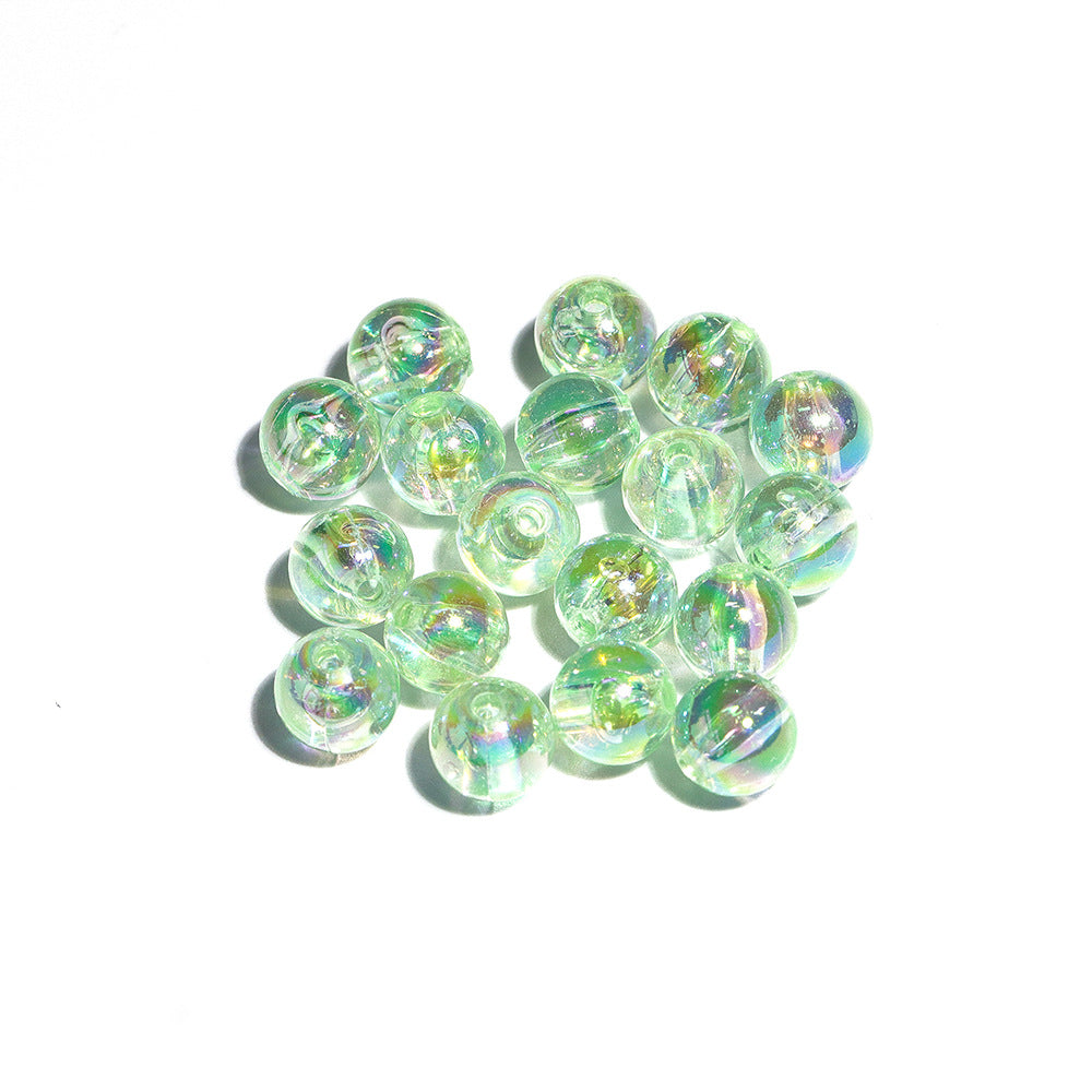 7.5mm Acrylic Color round Beads Plating AB Loose Beads Handmade diy Ornament Compiled Materials Accessories Wholesale